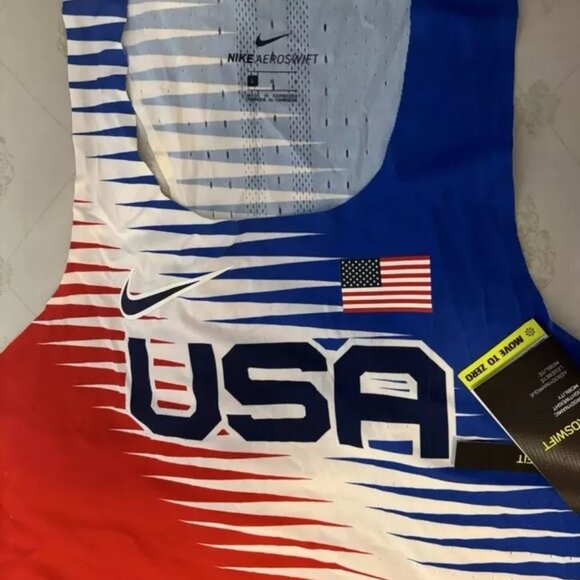 Team USA 2020 Olympics Nike Aeroswift Pro Elite Singlet Size M &L CV0403-657 NEW - Picture 3 of 6